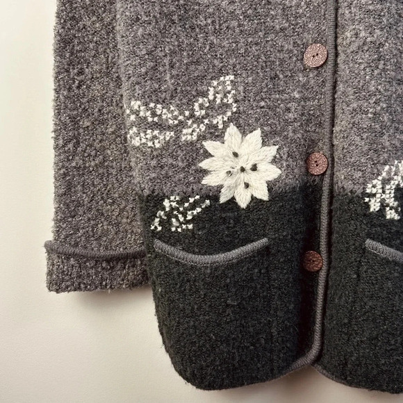 Embroidered Cardigan - 2  tone - Size L - untagged - Picture 5 of 6